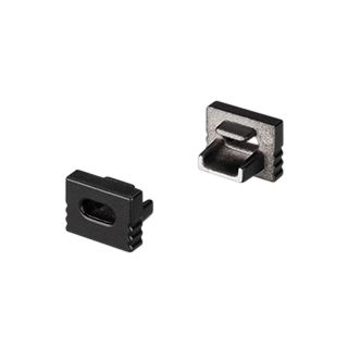 Заглушка SL-MINI-8-H6 BLACK с отверстием (Пластик)
