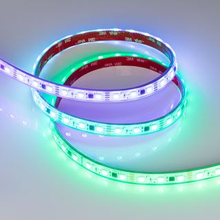Светодиодная лента герметичная SPI-PFS-B60-12mm 12V RGB-PX3-BPT (12 W/m, IP68, 5060, 5m)