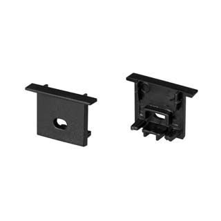 Заглушка SL-COMFORT-1716-F BLACK c отверстием (Пластик)