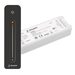 INTELLIGENT ARLIGHT Диммер SMART-SET-PWM-102-72-MIX-SUF Black (12-24V, 2x5A, ПДУ LINE, 2.4G) (IARL, 