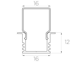 Встраиваемый профиль DL-V 1225 Anod