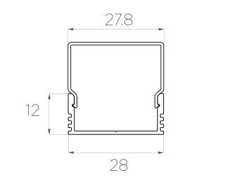 Накладной профиль DL-N 3010 Anod