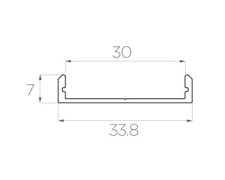 Накладной профиль DL-N 3507 Anod