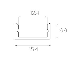Накладной профиль DL-N 1506 Anod