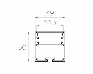 Накладной профиль DL-N 5050 Anod