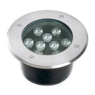 Светильник тротуарный (грунтовый) DL2574,10W, 12V, низковольтный, 4000К, металлик, D160xH90mm, IP67