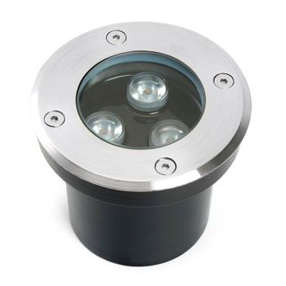 Светильник тротуарный (грунтовый) DL2580, 3W, 12-24V, низковольтный, 3000К, черный, D100xH80mm