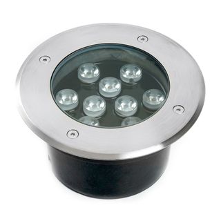 Светильник тротуарный (грунтовый) DL2582, 10W, 12V, низковольтный, 3000К, металлик, 160*H90mm, IP67