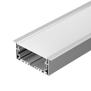 Профиль с экраном S2-LINIA94-F-2500 ANOD+OPAL (Алюминий)