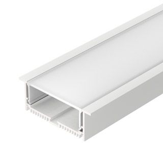 Профиль с экраном SL-LINIA88-F-2500 WHITE+OPAL (Алюминий)
