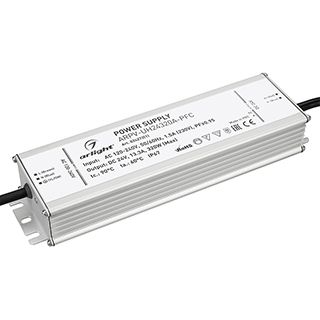 Блок питания ARPV-UH24320A-PFC (24V, 13.3A, 320W) (IP67 Металл, 7 лет)