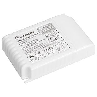 Блок питания ARJ-SP-30-PFC-1-10V-DALI2-PD (30W, 300-900mA) (IP20 Пластик, 5 лет)