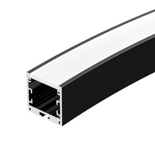 Профиль SL-ARC-3535-D1500-A90 BLACK (1180мм, дуга 1 из 4) (Алюминий)