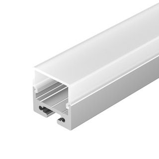 Профиль с экраном SL-LINE-2011M-2500 ANOD+OPAL SQUARE (Алюминий)