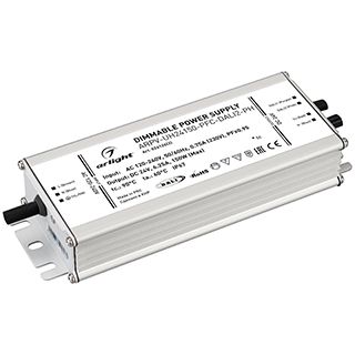 Блок питания ARPV-UH24150-PFC-DALI2-PH (24V, 6.3A, 150W) (IP67 Металл, 7 лет)