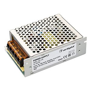 Блок питания ARS-60-24 (24V, 2.5A, 60W) (IP20 Сетка, 2 года)