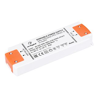 Блок питания ARV-SN24050-PFC-TRIAC-B (24V, 2.1A, 50W) (IP20 Пластик, 3 года)