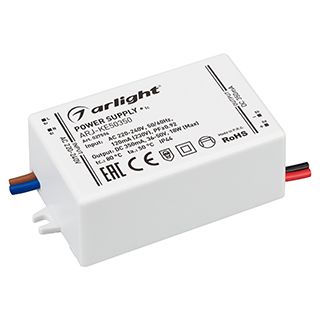 Блок питания ARJ-KE50350 (18W, 350mA, PFC) (IP44 Пластик, 5 лет)
