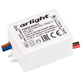 Блок питания ARJ-KE21300-PFC-TRIAC-A (6.3W, 300mA) (IP44 Пластик, 5 лет)