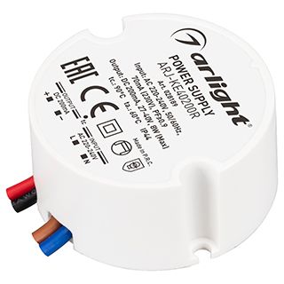 Блок питания ARJ-KE40200R (8W, 200mA, PFC) (IP44 Пластик, 5 лет)