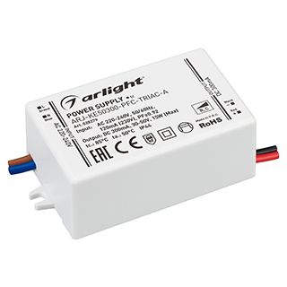 Блок питания ARJ-KE50300-PFC-TRIAC-A (15W, 300mA) (IP44 Пластик, 5 лет)