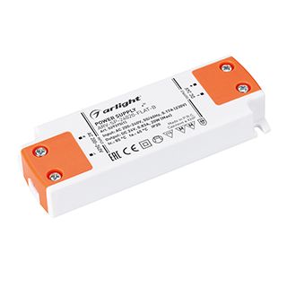 Блок питания ARV-SP-24020-FLAT-B (24V, 0.83A, 20W) (IP20 Пластик, 5 лет)