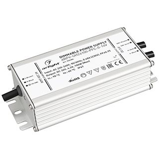 Блок питания ARPV-UH24100-PFC-0-10V (24V, 4.2A, 100W) (IP67 Металл, 7 лет)
