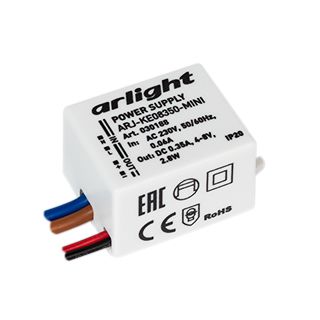 Блок питания ARJ-KE08350-MINI (2.8W, 350mA) (IP20 Пластик, 5 лет)