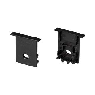 Заглушка SL-COMFORT-1722-F BLACK c отверстием (Пластик)