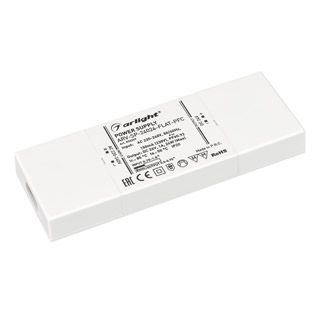 Блок питания ARV-SP-24024-FLAT-PFC (24V, 1A, 24W) (IP20 Пластик, 5 лет)