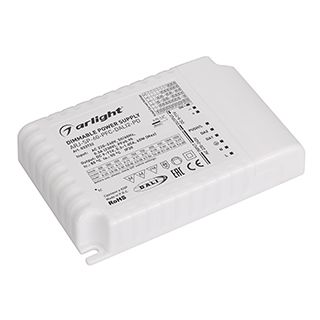 Блок питания ARJ-SP-60-PFC-DALI2-PD (60W, 9-71V, 0.35 -1.05A) (IP20 Пластик, 5 лет)