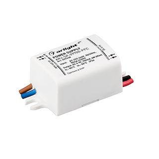 Блок питания ARJ-SP-21300-PFC (6W, 12-21V, 300mA) (IP44 Пластик, 5 лет)