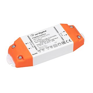 Блок питания ARV-SP-24020-PFC (24V, 0.83A, 20W) (IP20 Пластик, 5 лет)