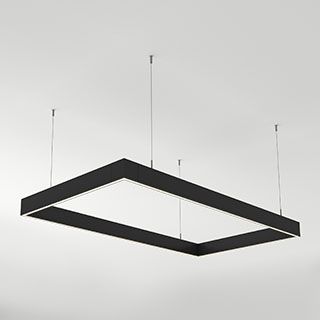 Светильник ALT-LINEAIR-RECTANGLE-FLAT-UPDOWN-DIM-1375x785-140W Warm3000 (BK, 100 deg, 230V)