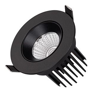 Светильник MS-ATOLL-BUILT-TURN-R94-10W Warm3000 (BK, 60 deg, 230V) (IP54 Металл, 5 лет)