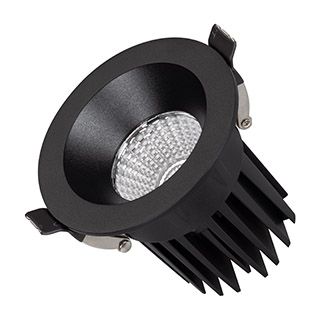 Светильник MS-ATOLL-BUILT-R86-10W Warm3000 (BK, 60 deg, 230V) (IP54 Металл, 5 лет)
