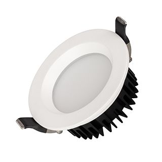 Светильник MS-MIST-BUILT-R105-9W Warm3000 (WH, 110 deg, 230V) (IP54 Металл, 5 лет)