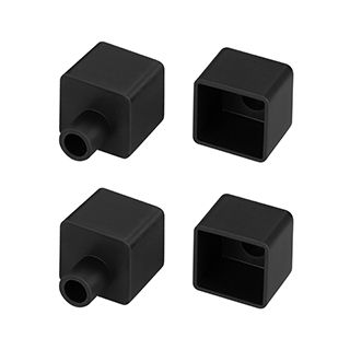 Заглушка WPH-FLEX-1616 BLACK с отверстием (Пластик)