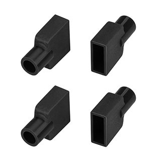 Заглушка WPH-FLEX-0612-SIDE BLACK с отверстием (Силикон)