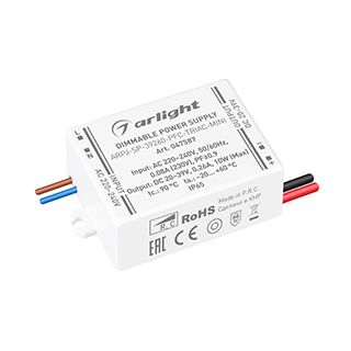 Блок питания ARPJ-SP-39260-PFC-TRIAC-MINI (10W, 20-39V, 260mA) (IP65 Пластик, 5 лет)