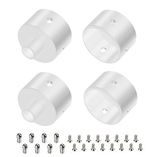 Заглушка WPH-FLEX-D22-360deg WHITE ALU с отверстием (Металл)