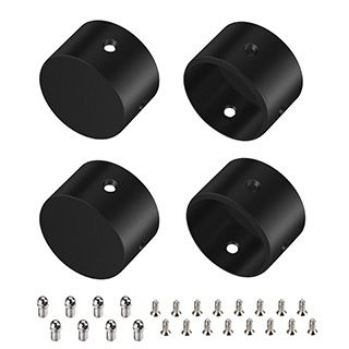 Заглушка WPH-FLEX-D22-360deg BLACK ALU глухая (Металл)