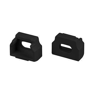 Заглушка СEIL-S12-SHADOW-20-SIDE BLACK с отверстием (Пластик)