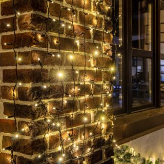 Гирлянда светодиодная Занавес 2х3м 600 LED ТЕПЛЫЙ БЕЛЫЙ черный ПВХ IP65 постоянное свечение 230В сое