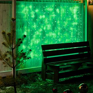 Гирлянда светодиодная Занавес 2х1,5м 360 LED ЗЕЛЕНЫЙ белый ПВХ IP65 постоянное свечение 230В соединя