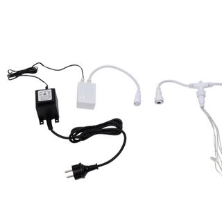 Гирлянда светодиодная Занавес 2х3м 240 LED БЕЛЫЙ прозрачный ПВХ IP65 эффект водопада 24В не соединяе