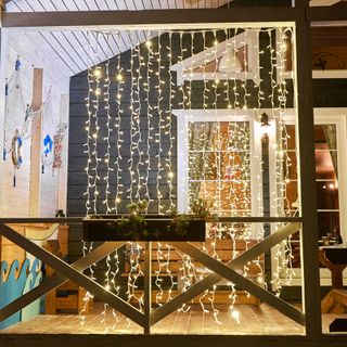 Гирлянда светодиодная Занавес 2х3м 600 LED ТЕПЛЫЙ БЕЛЫЙ белый ПВХ IP65 эффект мерцания 230В соединяе