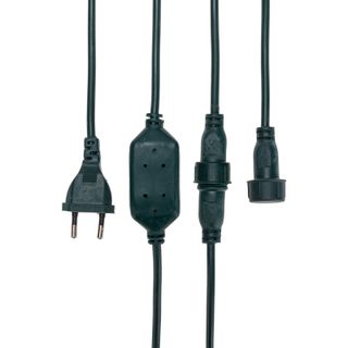 Гирлянда светодиодная Занавес 2х1,5м 360 LED СИНИЙ черный ПВХ IP54 свечение с динамикой 230В соединя