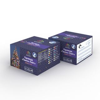 Гирлянда Твинкл Лайт 20 м, 200 LED БЕЛЫЙ, черный ПВХ, IP65, динамика, 230В соединяется NEON-NIGHT (н