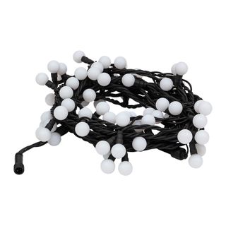 Гирлянда Мультишарики Ø23 мм, 10 м, 80 LED RGB, черный Каучук, IP67, быстрая смена цвета, 230В соеди